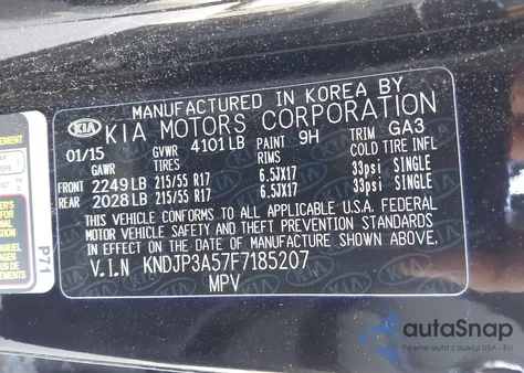 2015 Kia Soul + from USA, damaged, VIN KNDJP3A57F7185207